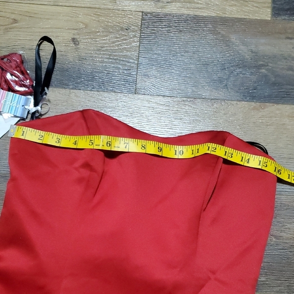 Alfred Angelo For Disney Collection Red Asymmetrical Ruffled Cocktail Dress - Picture 9 of 10